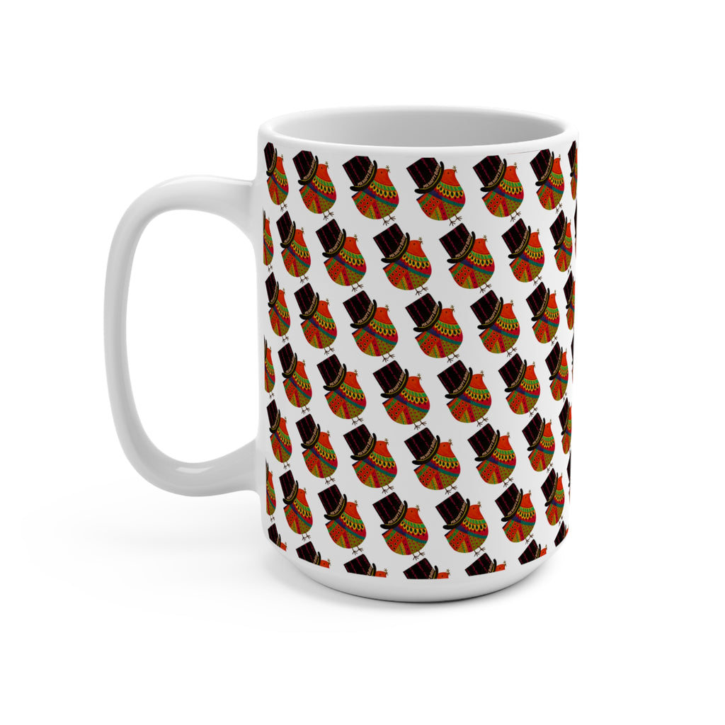 Mr. Happy Bird! Overload Mug 2, Cheerful Coffee Cup, Unique Gift for Bird Lovers, Fun Kitchen Decor, Vibrant Drinkware