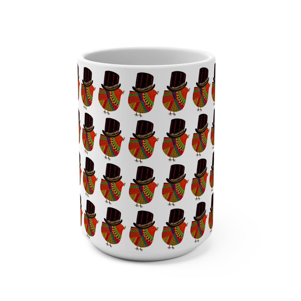 Mr. Happy Bird! Overload Mug, Cheerful Coffee Cup, Unique Gift for Bird Lovers, Fun Kitchen Decor, Vibrant Drinkware