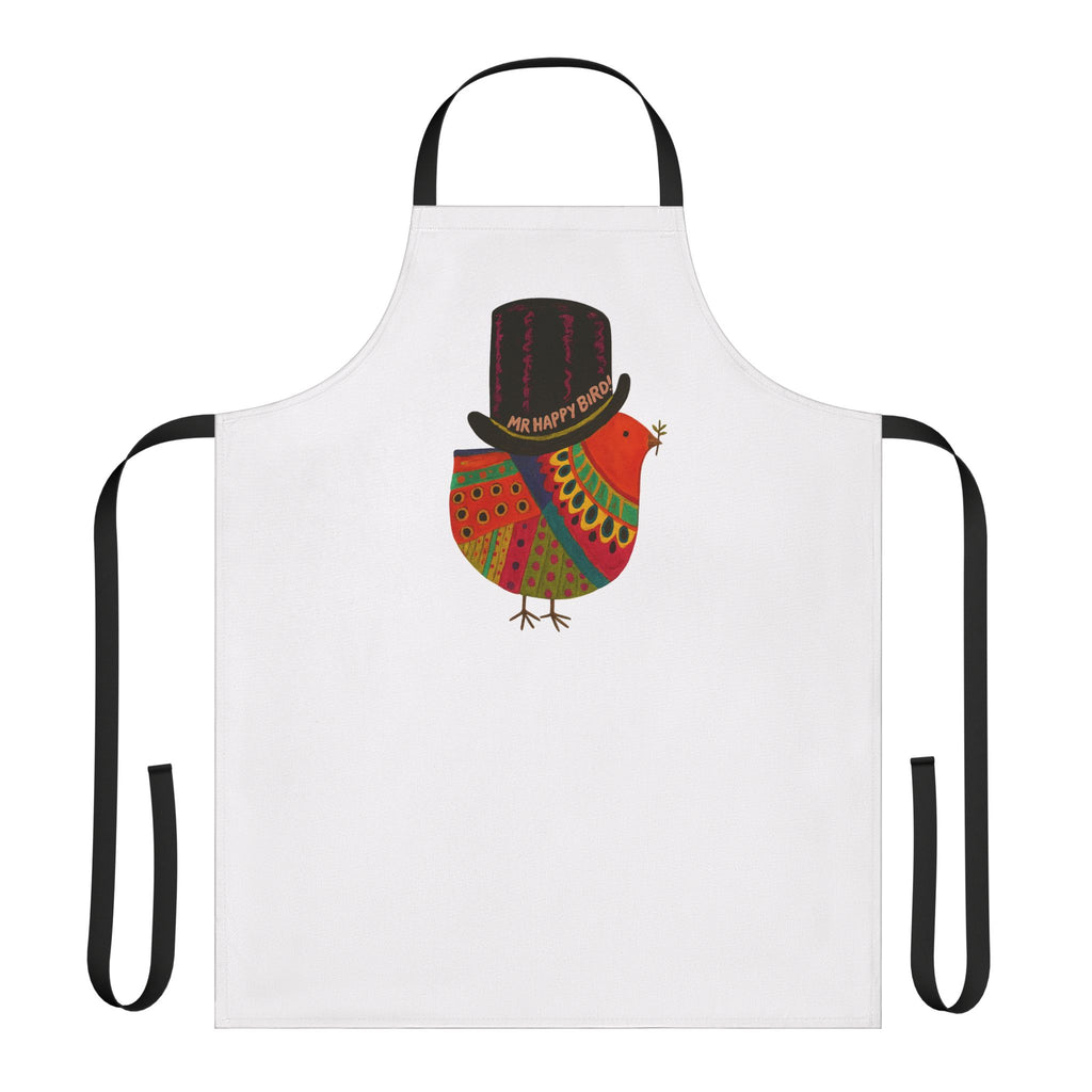 MR HAPPY BIRD! Apron, 5-Color Straps (AOP)