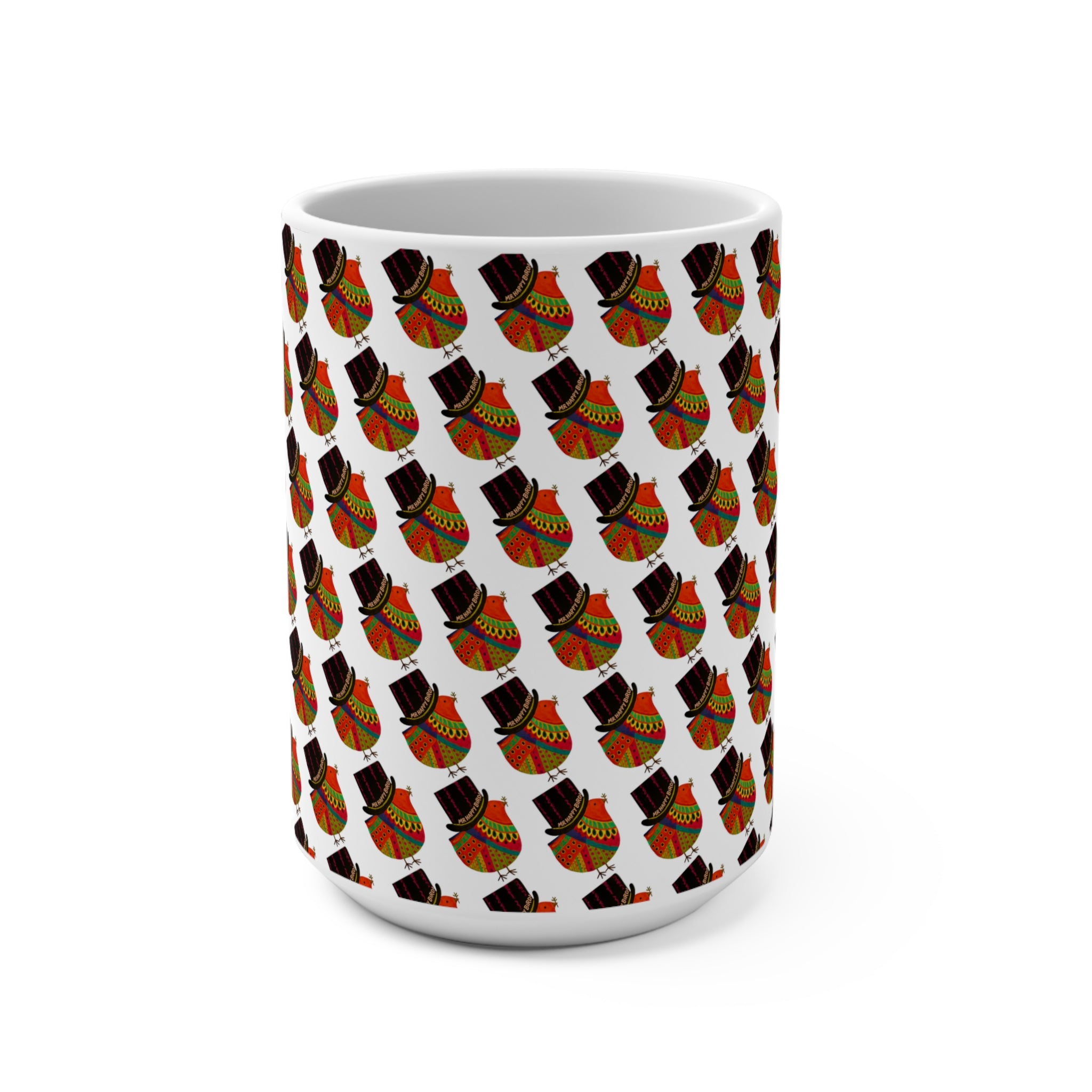 Mr. Happy Bird! Overload Mug 2, Cheerful Coffee Cup, Unique Gift for Bird Lovers, Fun Kitchen Decor, Vibrant Drinkware