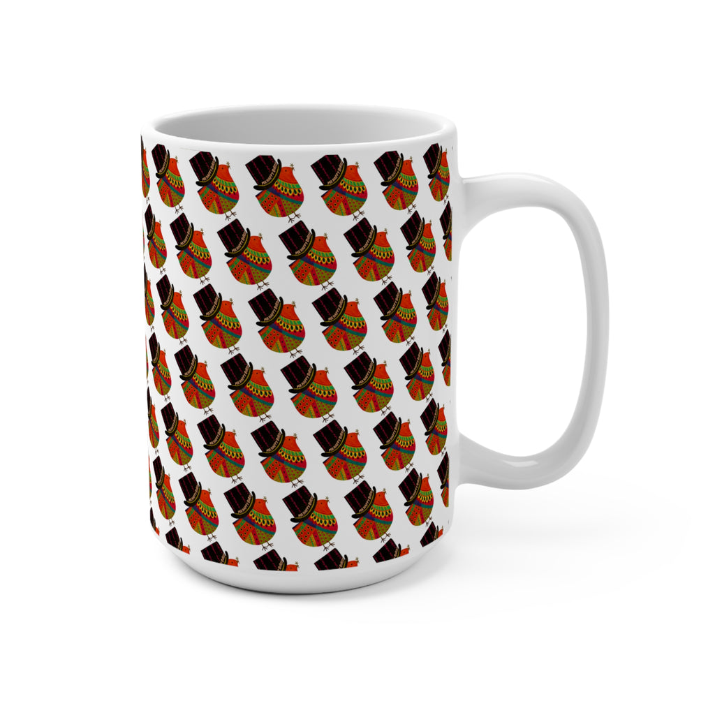 Mr. Happy Bird! Overload Mug 2, Cheerful Coffee Cup, Unique Gift for Bird Lovers, Fun Kitchen Decor, Vibrant Drinkware