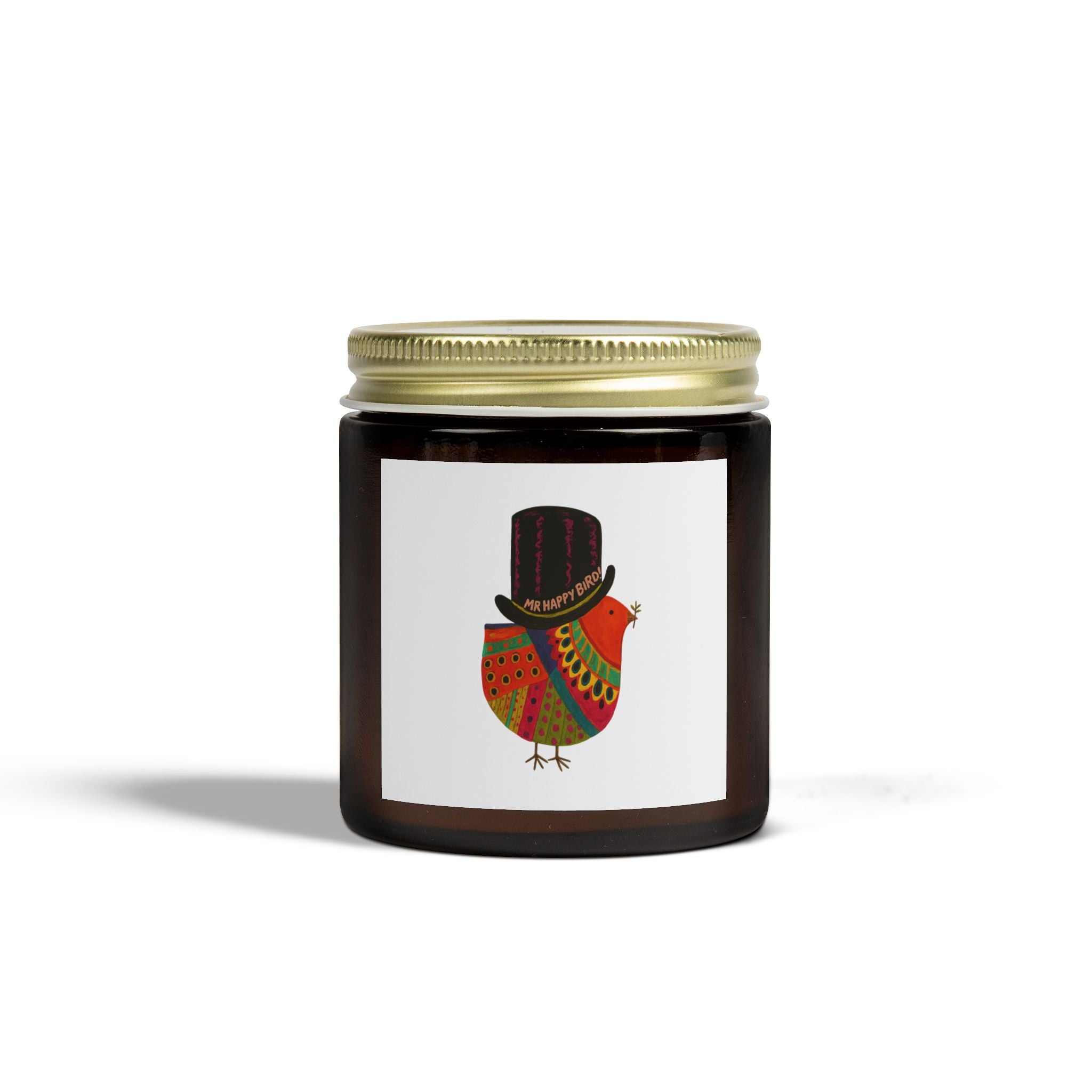 Mr Happy Bird Scented Candles, Coconut Apricot Wax (4oz, 9oz)