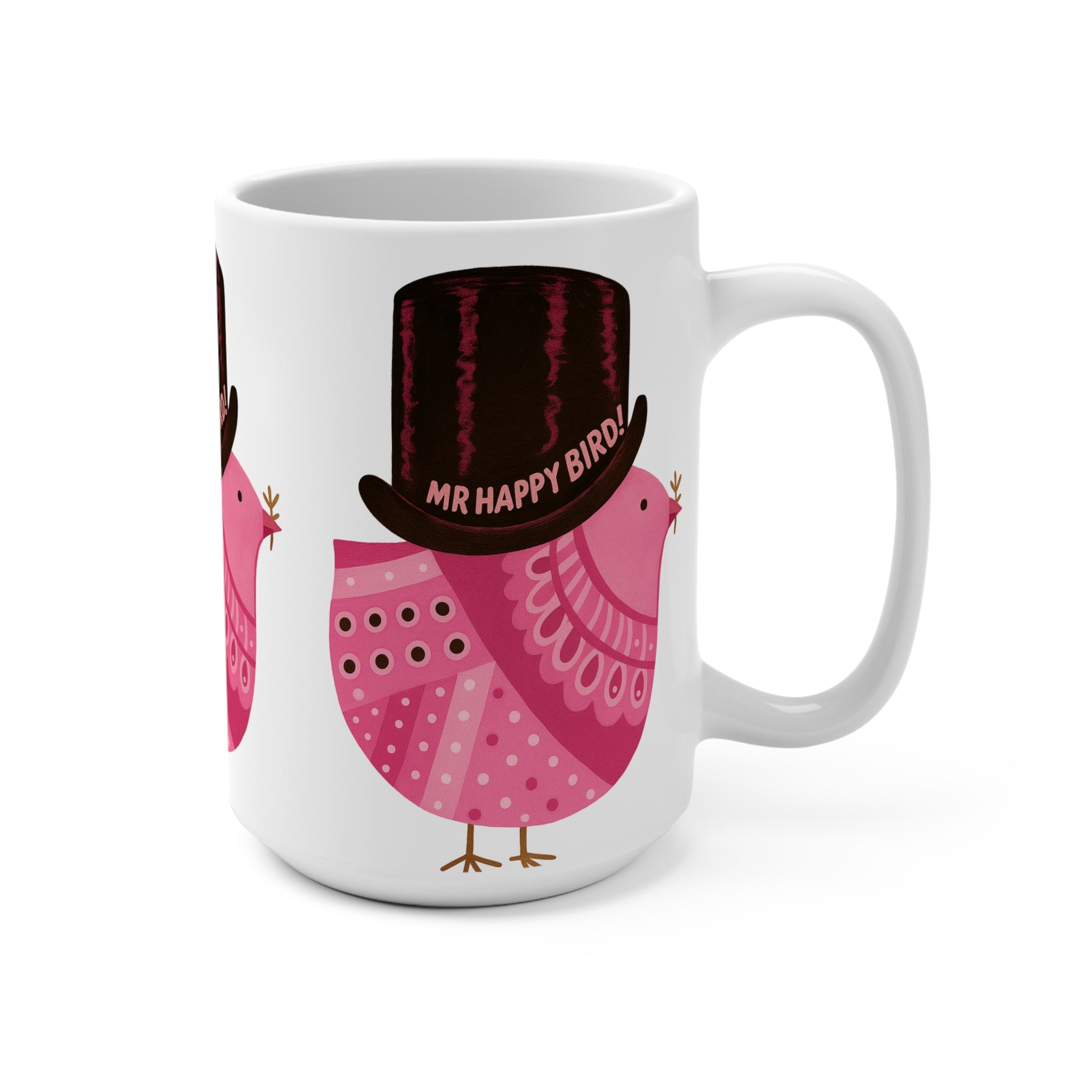 Mr Happy Bird! Pink Out Mug 15oz